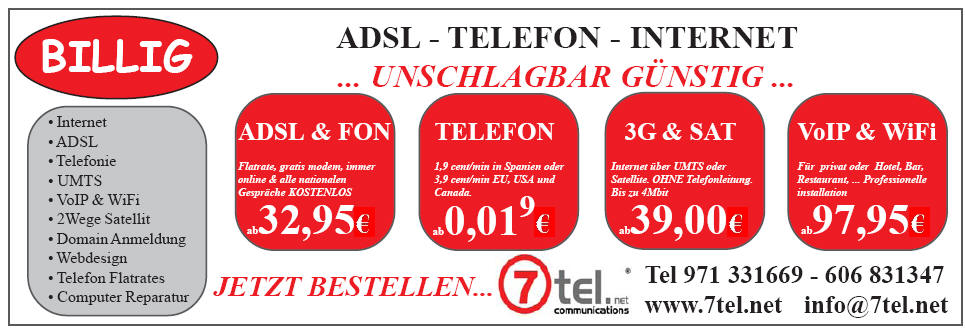 7Tel Communications Internet Wifi Voip Computer Reparations ADSL UMTS 3G Broadband Internet